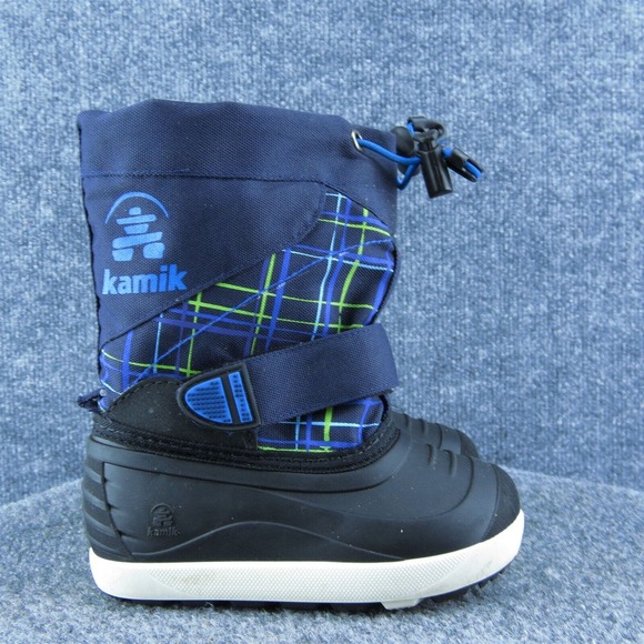 Kamik Boys Snow Boot Shoes Black Synthetic Drawstring Size T 8 Medium - Picture 4 of 9